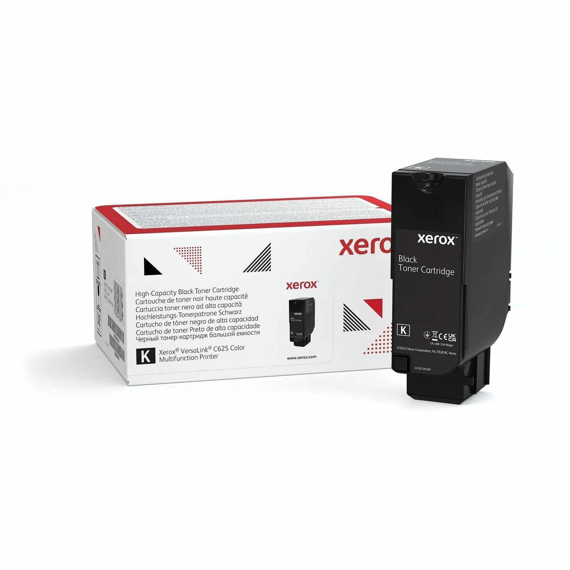 Xerox Original High Yield Black Laser Toner Cartridge, 1 Each, 25,000 Page Yield