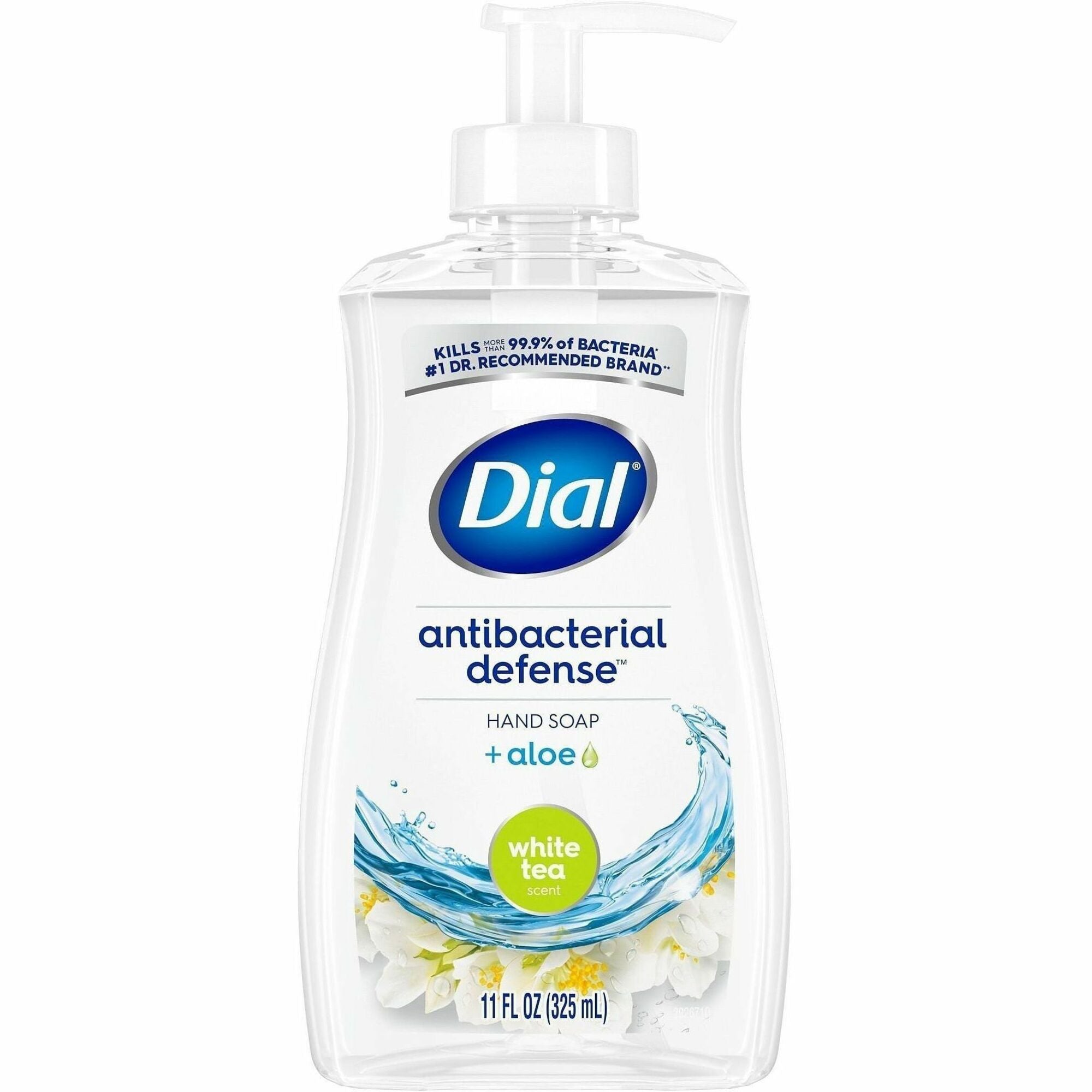 Dial White Tea Antibacterial Hand Soap, White Tea Scent, 11 fl oz Pump, Moisturizing, Clear, 1 Each