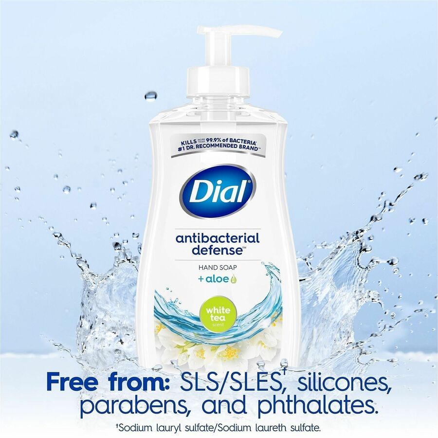 Dial White Tea Antibacterial Hand Soap, White Tea Scent, 11 fl oz Pump, Moisturizing, Clear, 1 Each