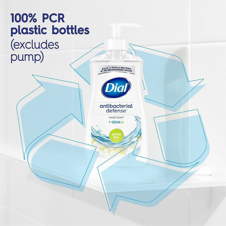 Dial White Tea Antibacterial Hand Soap, White Tea Scent, 11 fl oz Pump, Moisturizing, Clear, 1 Each