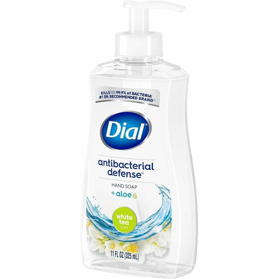 Dial White Tea Antibacterial Hand Soap, White Tea Scent, 11 fl oz Pump, Moisturizing, Clear, 1 Each