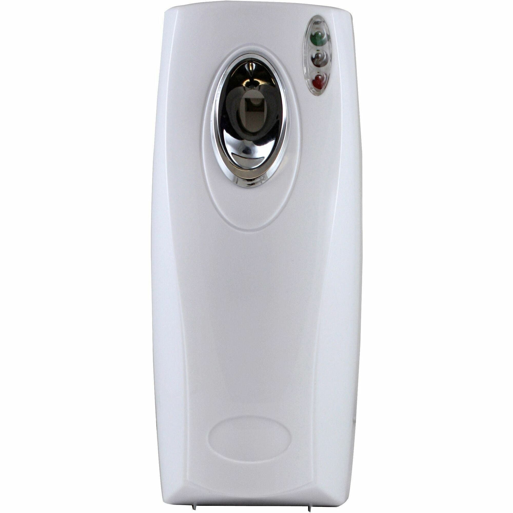 Claire Metered Air Freshener Dispenser, Wall Mount, Adjustable 0.13/0.25/0.50 Hour Intervals, 2 x C Battery, White, 1 Each