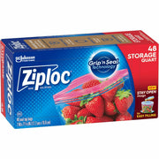 Ziploc Stand-Up Storage Bags, Blue, 48 Bags per Box, 9 Boxes per Carton