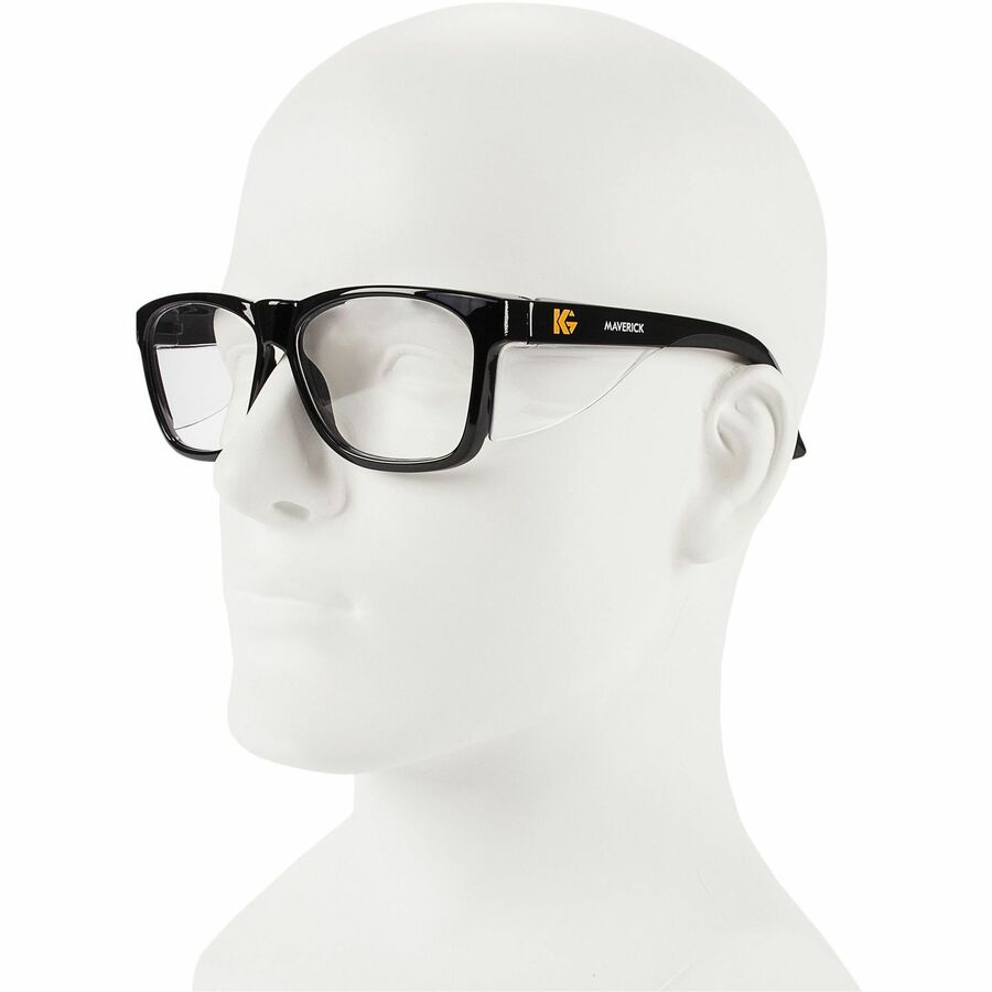 Kleenguard Maverick Safety Eyewear, Clear Polycarbonate Lens, Black Frame, Anti-fog, Anti-scratch, Impact Resistant, Wraparound, Lightweight, Comfortable, 12 per Box