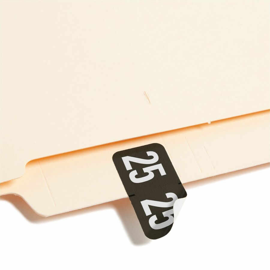 Smead ETYJ Color-Coded Year Labels, Black, 25 Labels, 3/4" x 1-1/2", 1 Roll