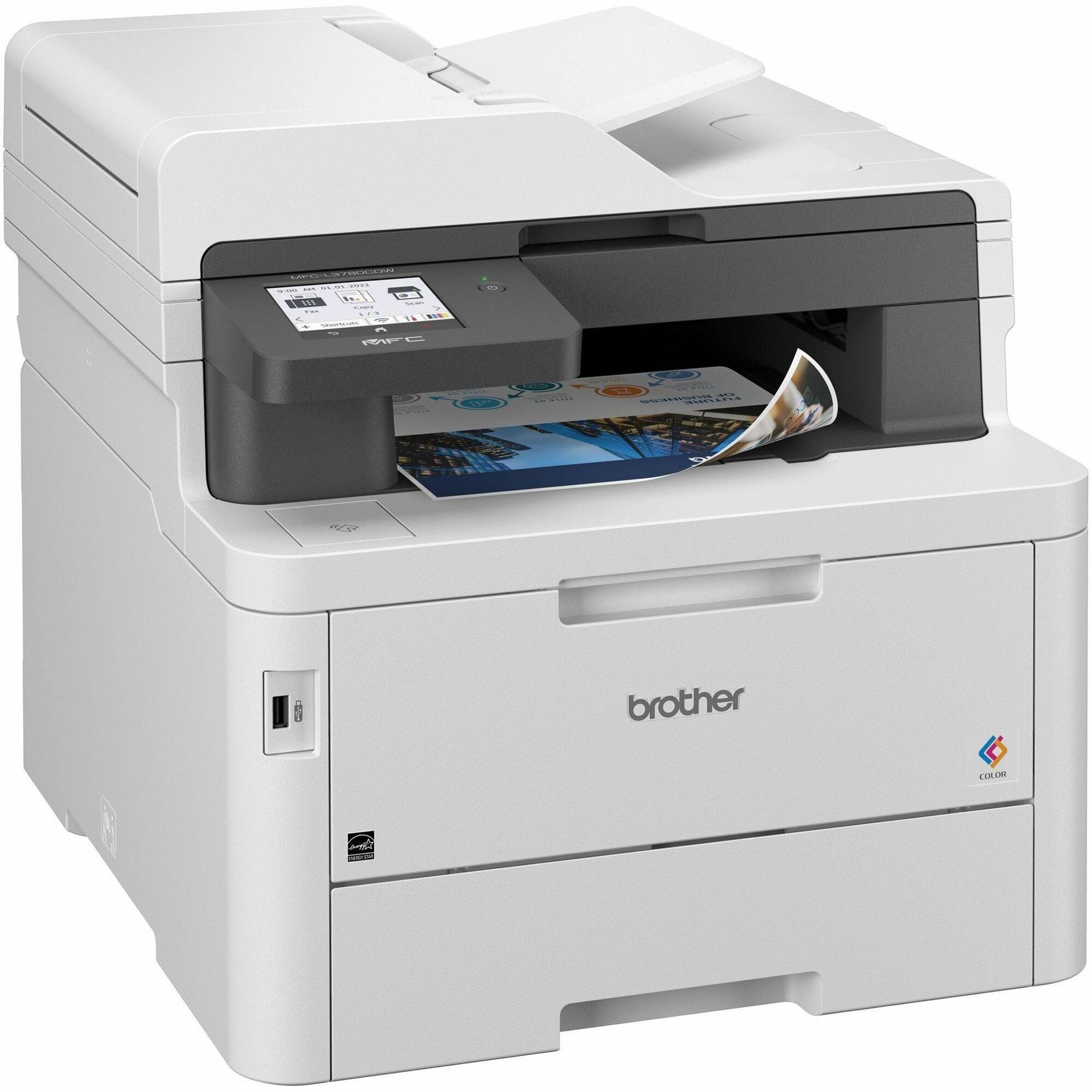 Copier/Fax/Printer/Scanner - 600 x 2400 dpi Print - Color Flatbed Scanner - 19200 dpi Optical Scan - Gigabit Ethernet - Wireless LAN - Apple AirPrint, Mopria - USB - For Plain Paper Print - 1 Each