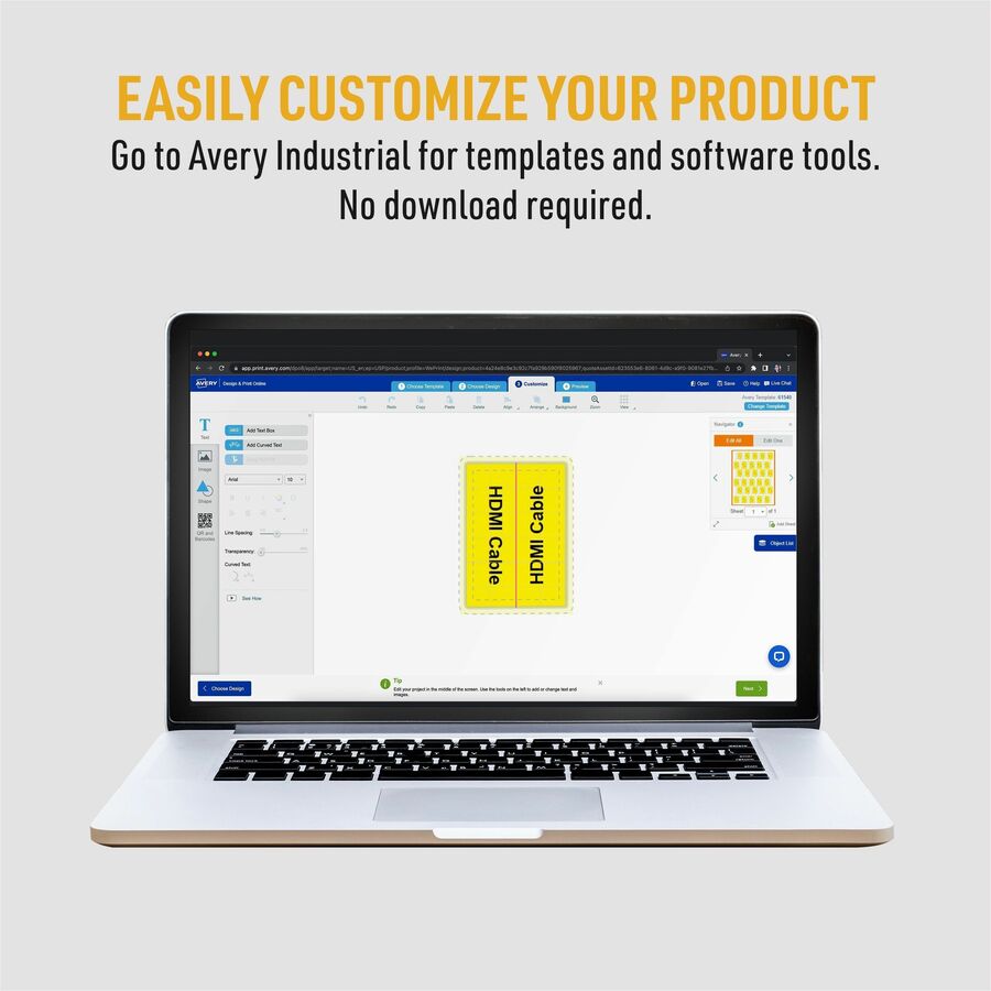 Avery&reg; Cable Labels, P-Style, 1.02" x 3.3" , 300 Total (61540)