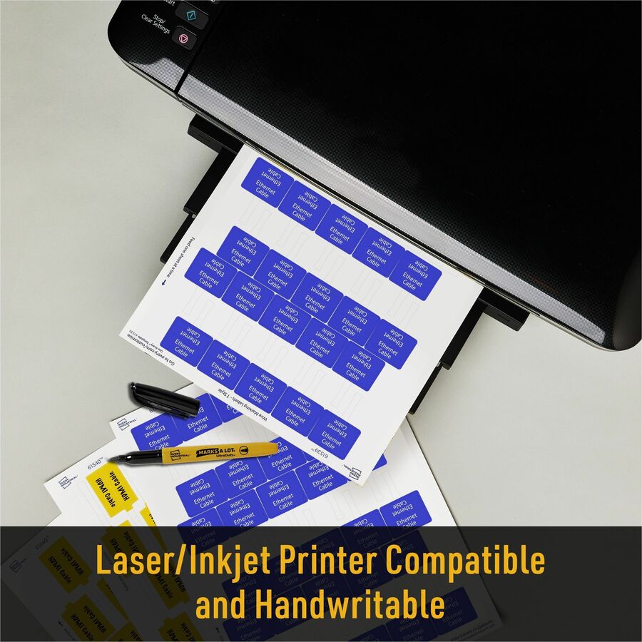 Avery&reg; Cable Labels, T-Style, 1.25" x 2" , 300 Total (61539)