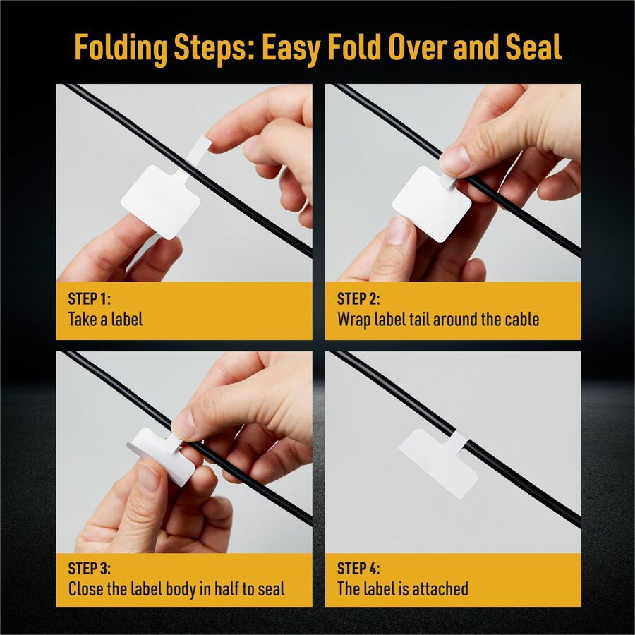 Avery&reg; Cable Labels, T-Style, 1.25" x 2" , 300 Total (61539)