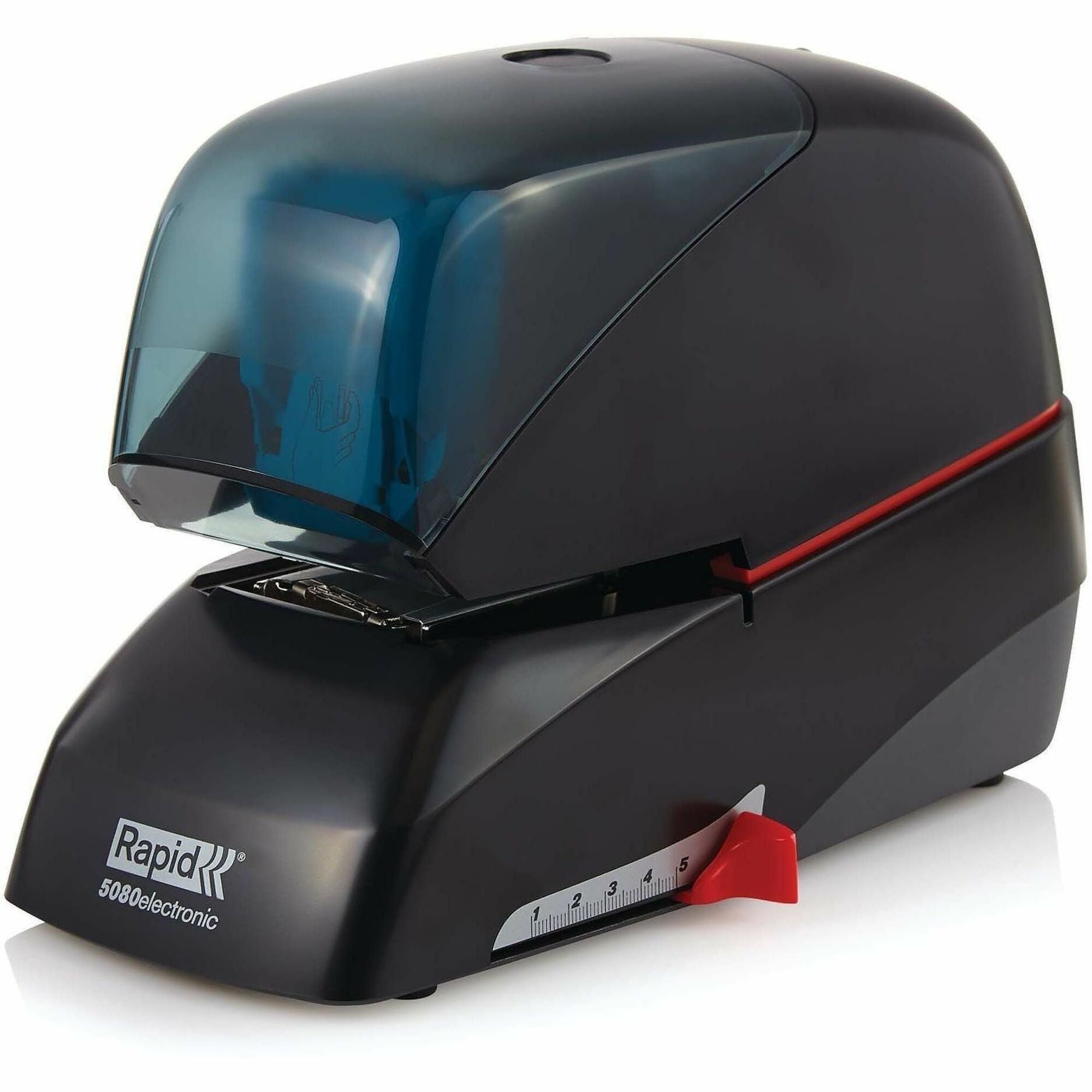 Staples Upto 90 Sheet of 20lb Paper - Holds Upto 5000 Staple - 2" Throat Depth - Black - Rubber - 1 Each