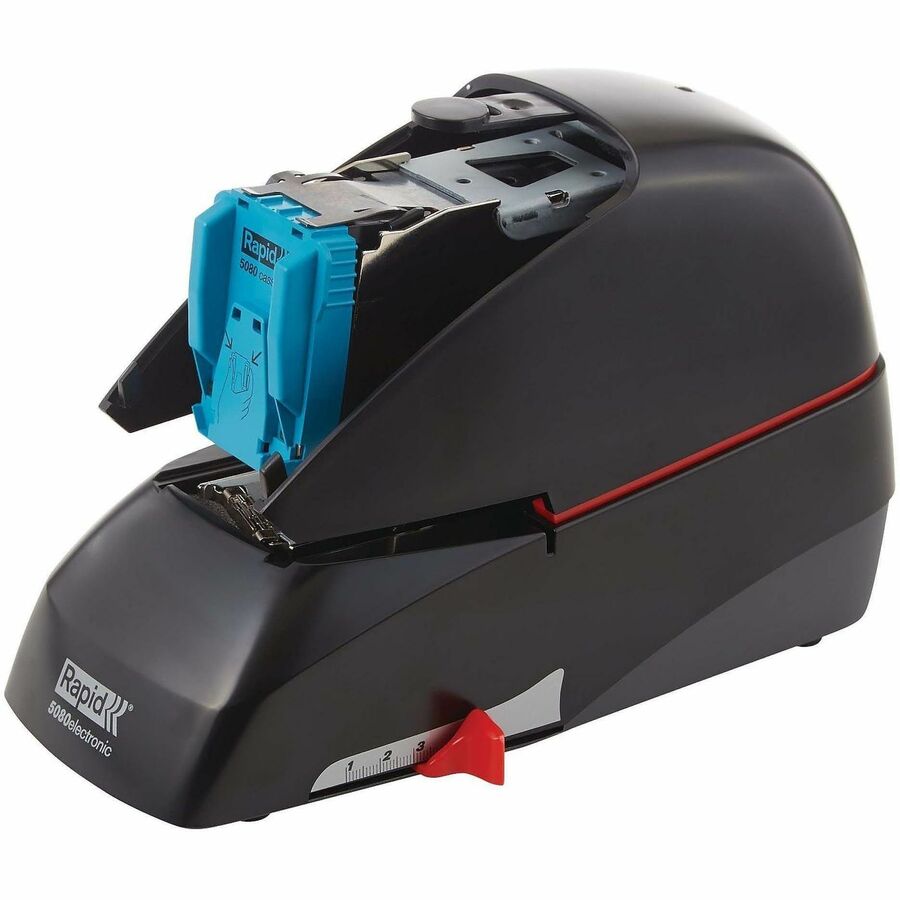 Staples Upto 90 Sheet of 20lb Paper - Holds Upto 5000 Staple - 2" Throat Depth - Black - Rubber - 1 Each