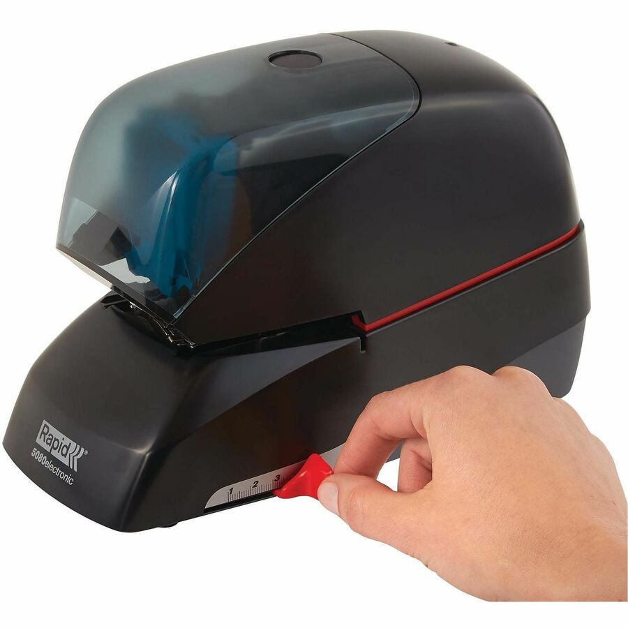 Staples Upto 90 Sheet of 20lb Paper - Holds Upto 5000 Staple - 2" Throat Depth - Black - Rubber - 1 Each