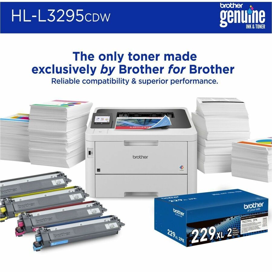 31 ppm Mono / 31 ppm Color - 2400 x 600 dpi class - Automatic Duplex Print - 250 Sheets Input - Ethernet - Wireless LAN - Wi-Fi Direct, Apple AirPrint, Mopria, Brother Mobile Connect - 50000 Pages Duty Cycle - Plain Paper Print - Gigabit Ethernet - USB