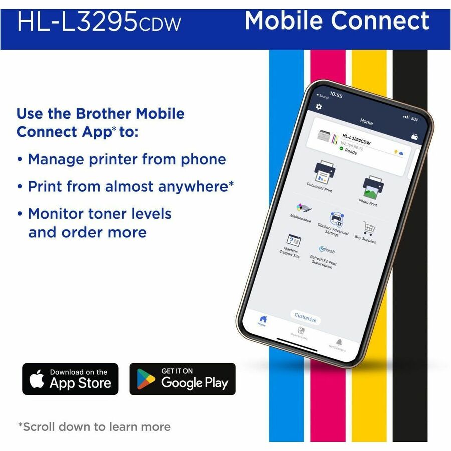 31 ppm Mono / 31 ppm Color - 2400 x 600 dpi class - Automatic Duplex Print - 250 Sheets Input - Ethernet - Wireless LAN - Wi-Fi Direct, Apple AirPrint, Mopria, Brother Mobile Connect - 50000 Pages Duty Cycle - Plain Paper Print - Gigabit Ethernet - USB
