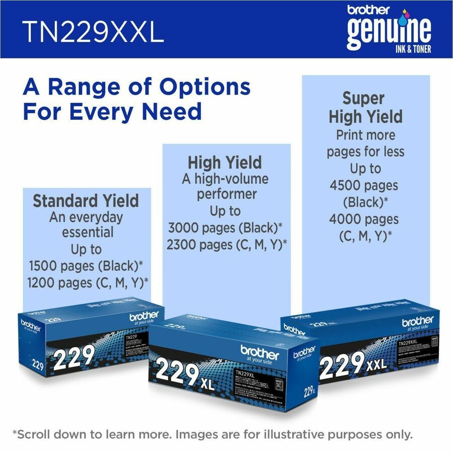 Brother Super High Yield Laser Toner Cartridge, Cyan, 4000 Pages, 1 Each