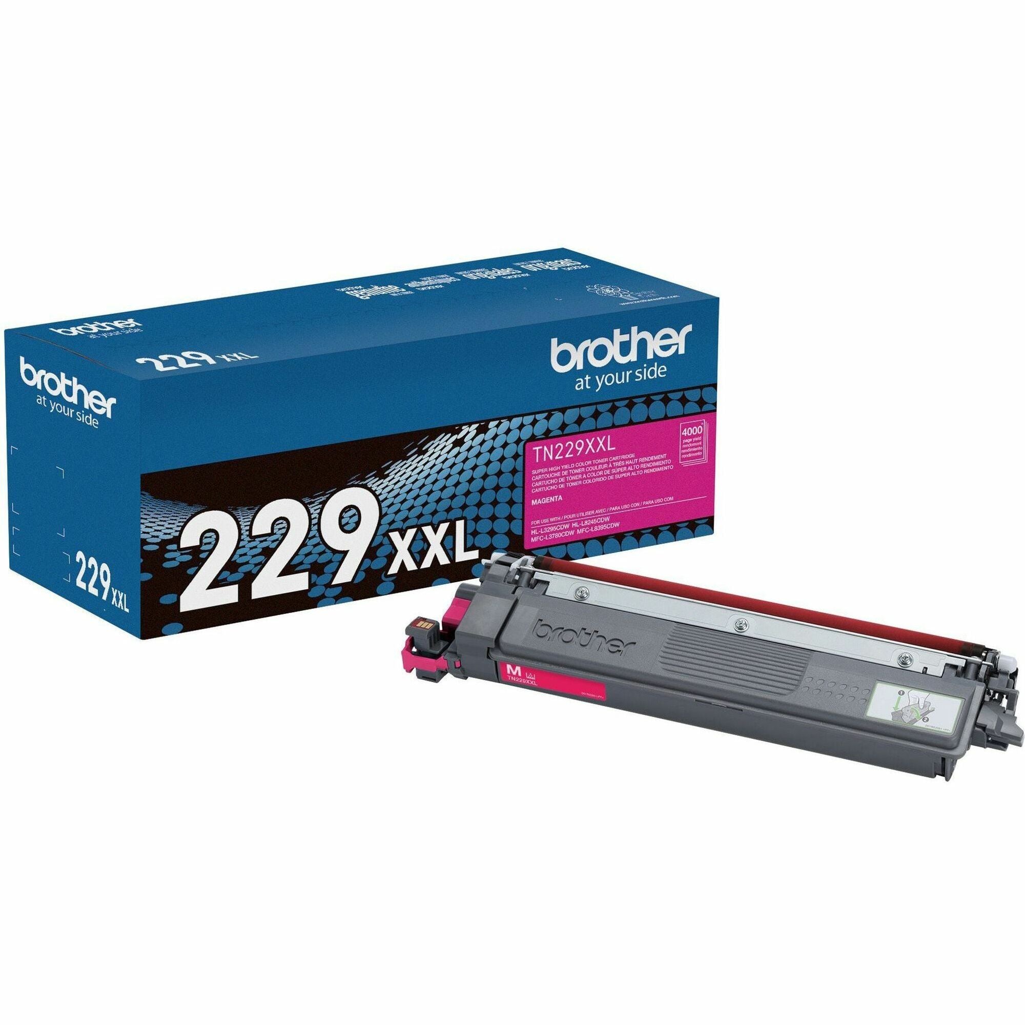 Brother Super High Yield Magenta Laser Toner Cartridge, 4000 Pages, 1 Each