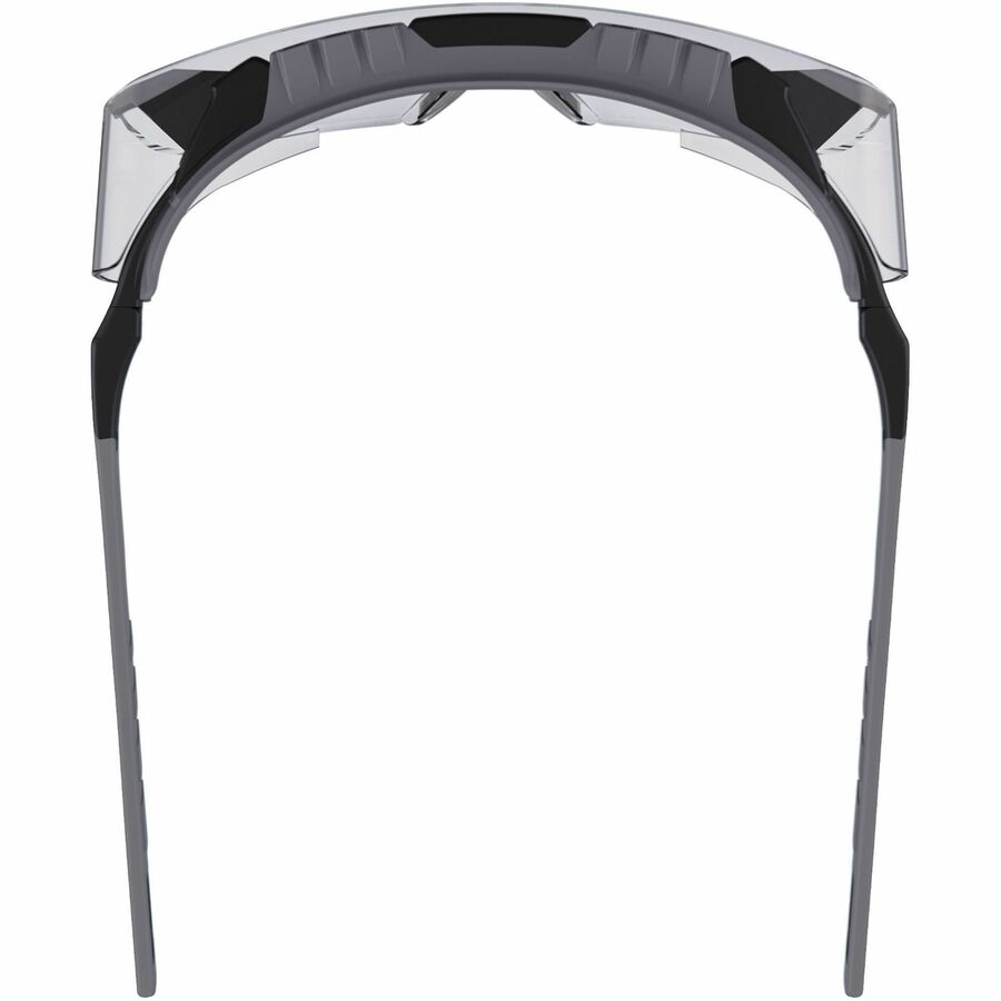 Ergodyne Skullerz OSMIN Safety Glasses, Clear Lens, Matte Black Frame, Impact Resistant, Over-the-Glasses (OTG), Non-slip, Nylon/Rubber, 1 Each