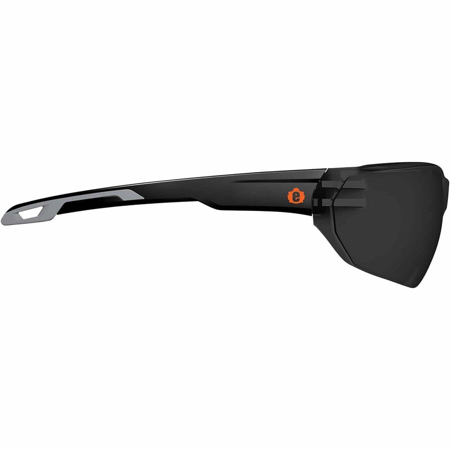 Ergodyne Skullerz VALI Anti-Scratch & Enhanced Anti-Fog Safety Glasses, Smoke Lens, Matte Black Frame, Polycarbonate/Rubber, 1 Each