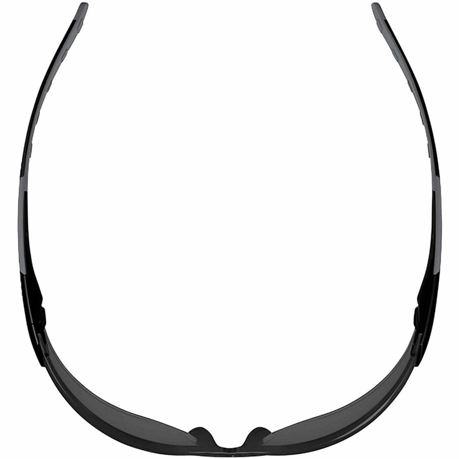 Ergodyne Skullerz SAGA Anti-Scratch & Enhanced Anti-Fog Safety Glasses, Smoke Lens, Matte Black Frame, Polycarbonate, Rimless, Lightweight, Non-slip, 1 Each