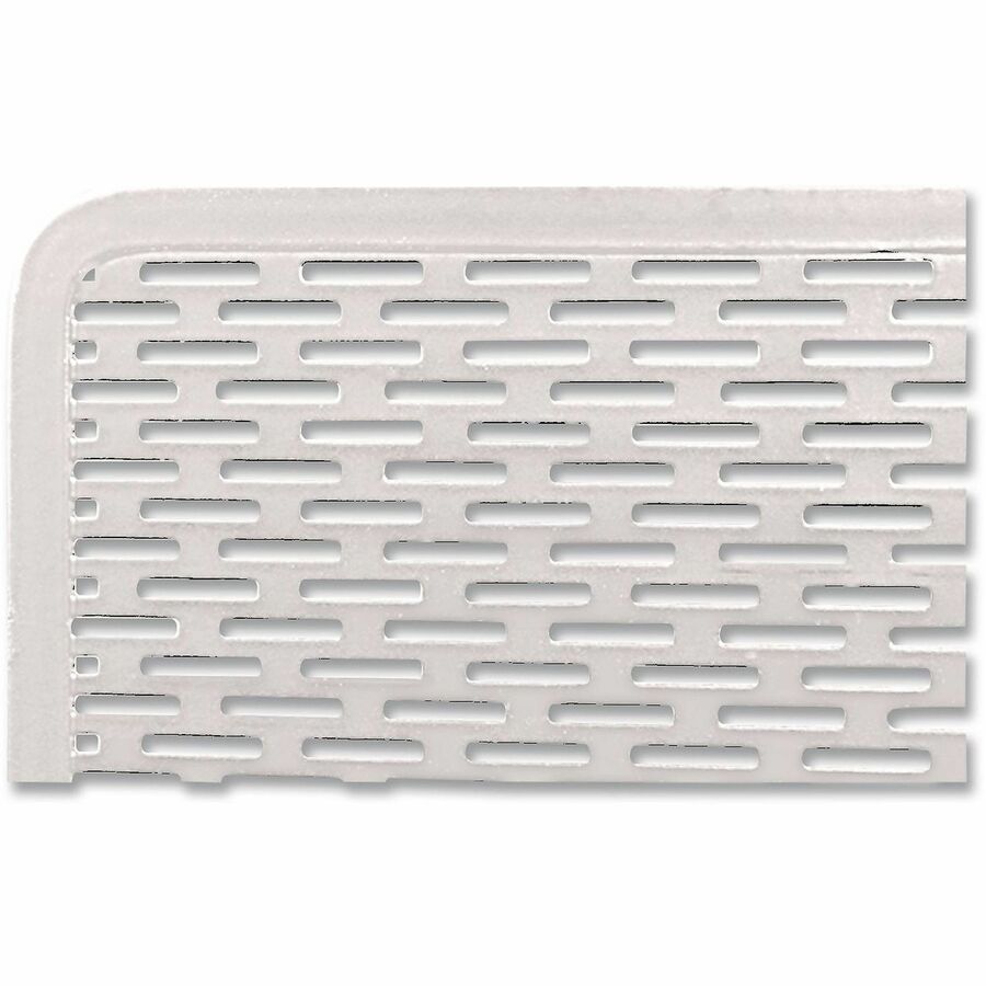 3 Compartment(s) - 7.25" Height x 8" Width x 8" Depth - Desktop - Wear Resistant, Scratch Resistant, Reinforced, Rounded Edge, Durable, Compact, Heavy Duty - Satin - White - Metal, Perforated Steel - 1 Each