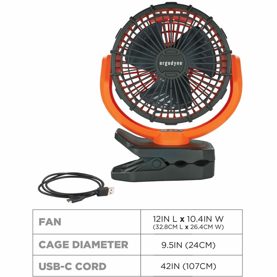 2 Speed - Rechargeable, Rotatable Head, 360&deg; Swivel, Heat Resistant, Quiet Operation, Compact, Lightweight, LED Indicator, Durable, Impact Resistant - 10.4" Width - Orange