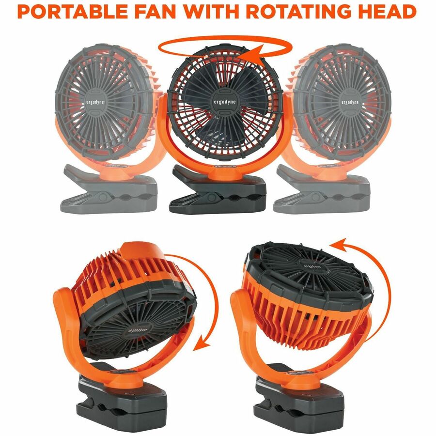 2 Speed - Rechargeable, Rotatable Head, 360&deg; Swivel, Heat Resistant, Quiet Operation, Compact, Lightweight, LED Indicator, Durable, Impact Resistant - 10.4" Width - Orange
