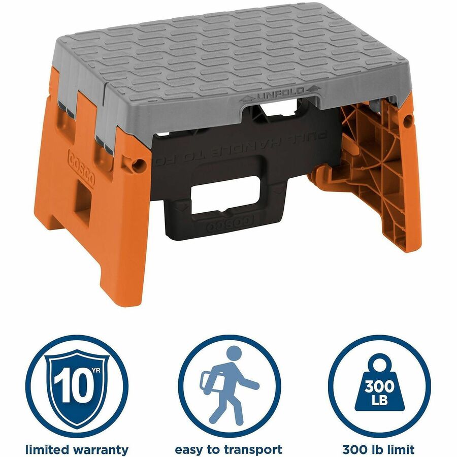 1 Step - 300 lb Load Capacity - Type IA - Gray, Orange