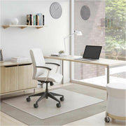 Deflecto SuperMat Medium Pile Carpet Chairmat, 48" x 36", Rectangular, Vinyl, Clear, 1 Each