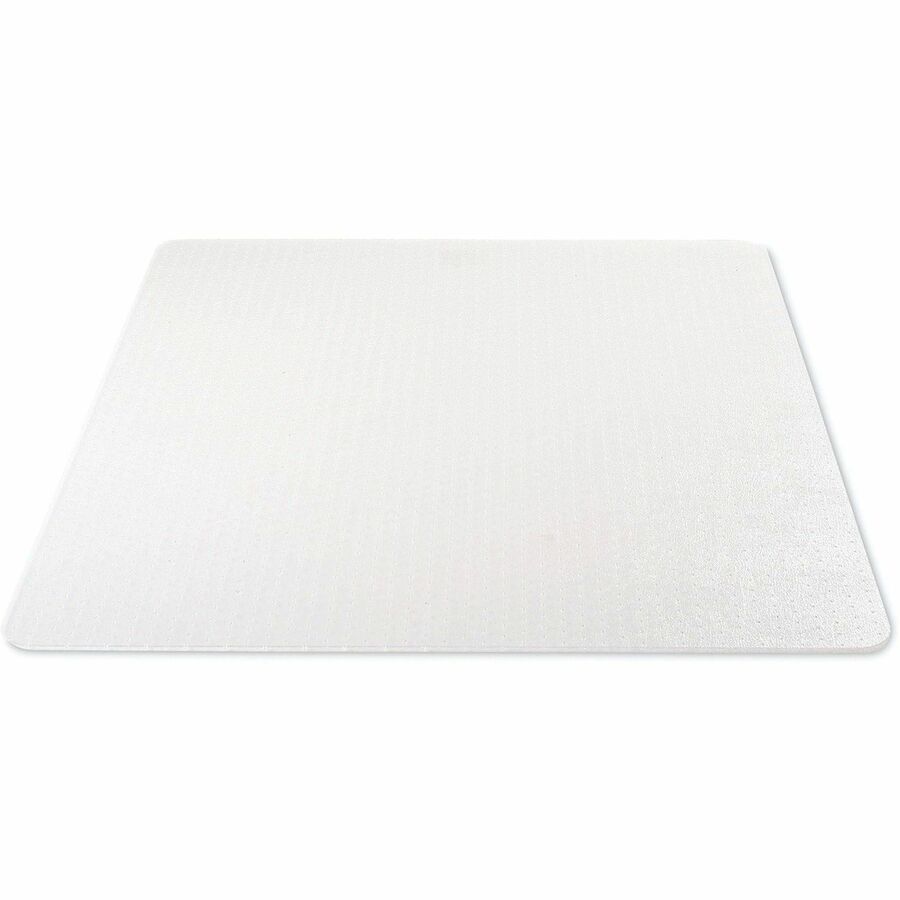 Deflecto SuperMat Medium Pile Carpet Chairmat, 48" x 36", Rectangular, Vinyl, Clear, 1 Each