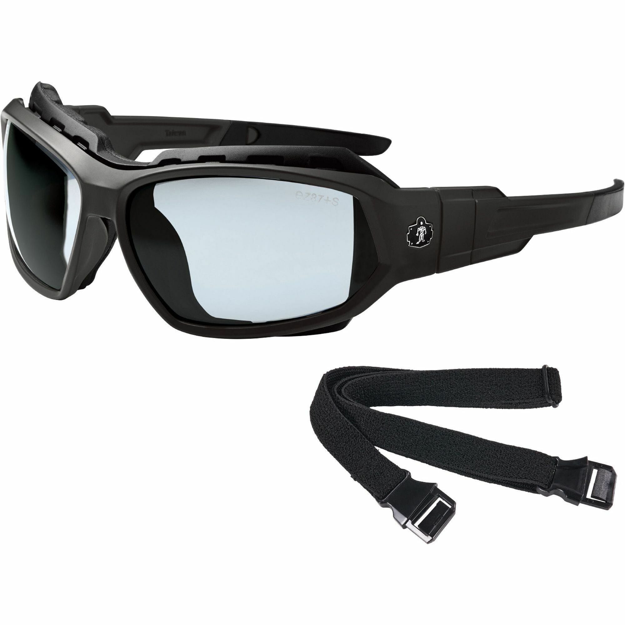 Ergodyne Skullerz LOKI Anti-Fog Safety Spoggles, Matte Black Frame, Translucent Polycarbonate Lens, Elastic Strap, Anti-scratch, Impact Resistant, Flexible, Sweat Resistant, 1 Each