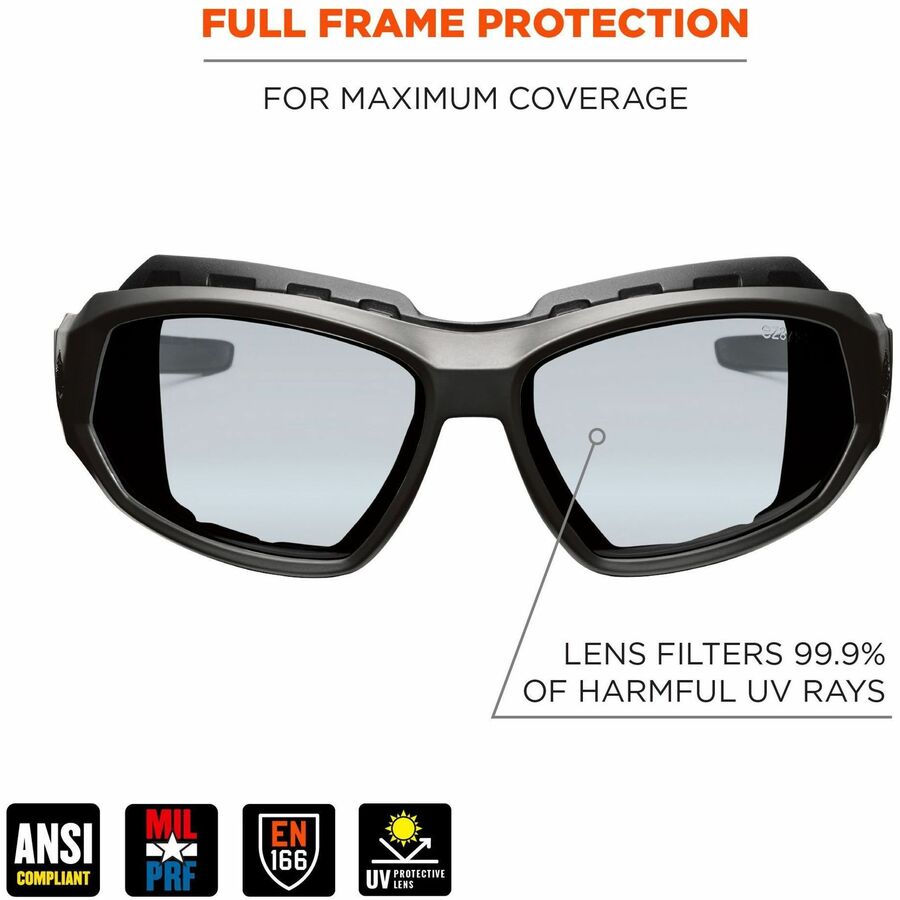 Ergodyne Skullerz LOKI Anti-Fog Safety Spoggles, Matte Black Frame, Translucent Polycarbonate Lens, Elastic Strap, Anti-scratch, Impact Resistant, Flexible, Sweat Resistant, 1 Each