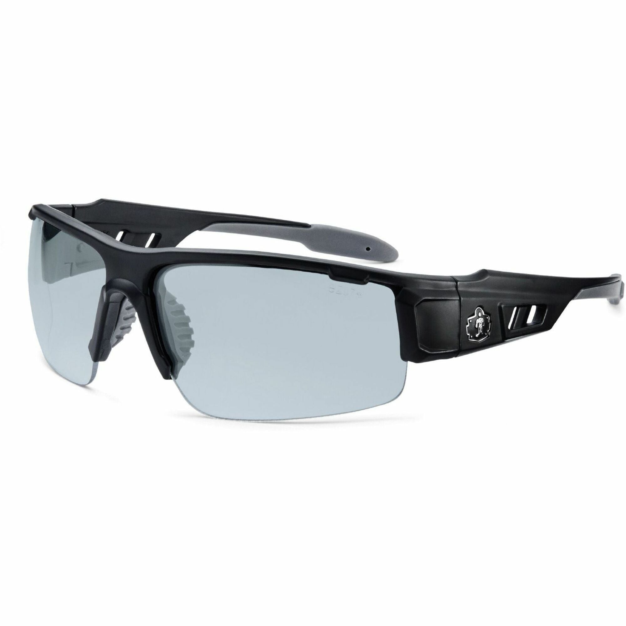 Ergodyne Skullerz DAGR Anti-Scratch/Anti-Fog Safety Glasses, Matte Black Frame, Translucent Lens, Impact Resistant, Flexible, Non-slip, Sweat Resistant, 1 Each