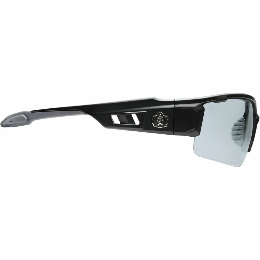 Ergodyne Skullerz DAGR Anti-Scratch/Anti-Fog Safety Glasses, Matte Black Frame, Translucent Lens, Impact Resistant, Flexible, Non-slip, Sweat Resistant, 1 Each