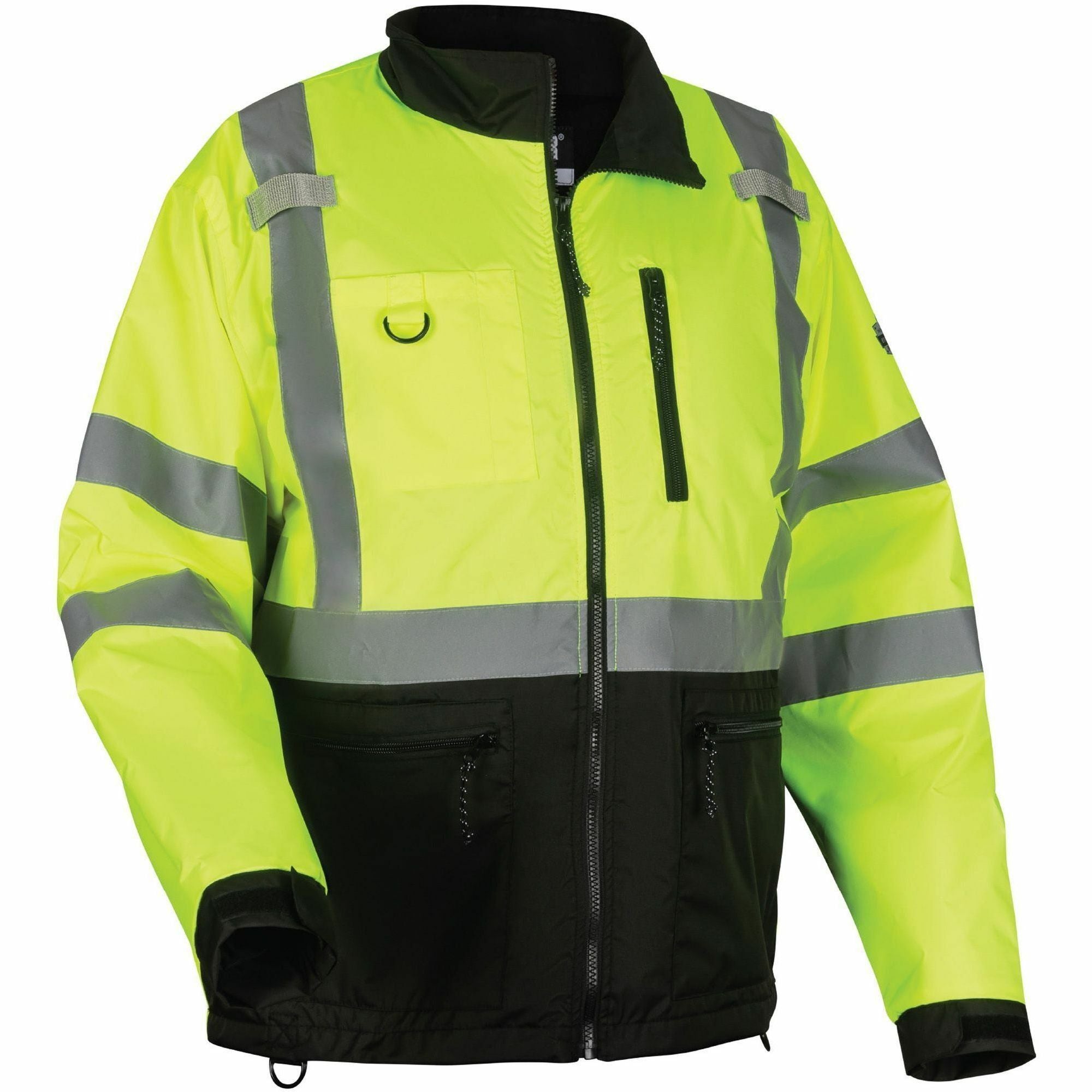 Ergodyne 8351 Hi-Vis Windbreaker Jacket, 5XL, Lime, Polyester/Fabric/Fleece, 1 Each