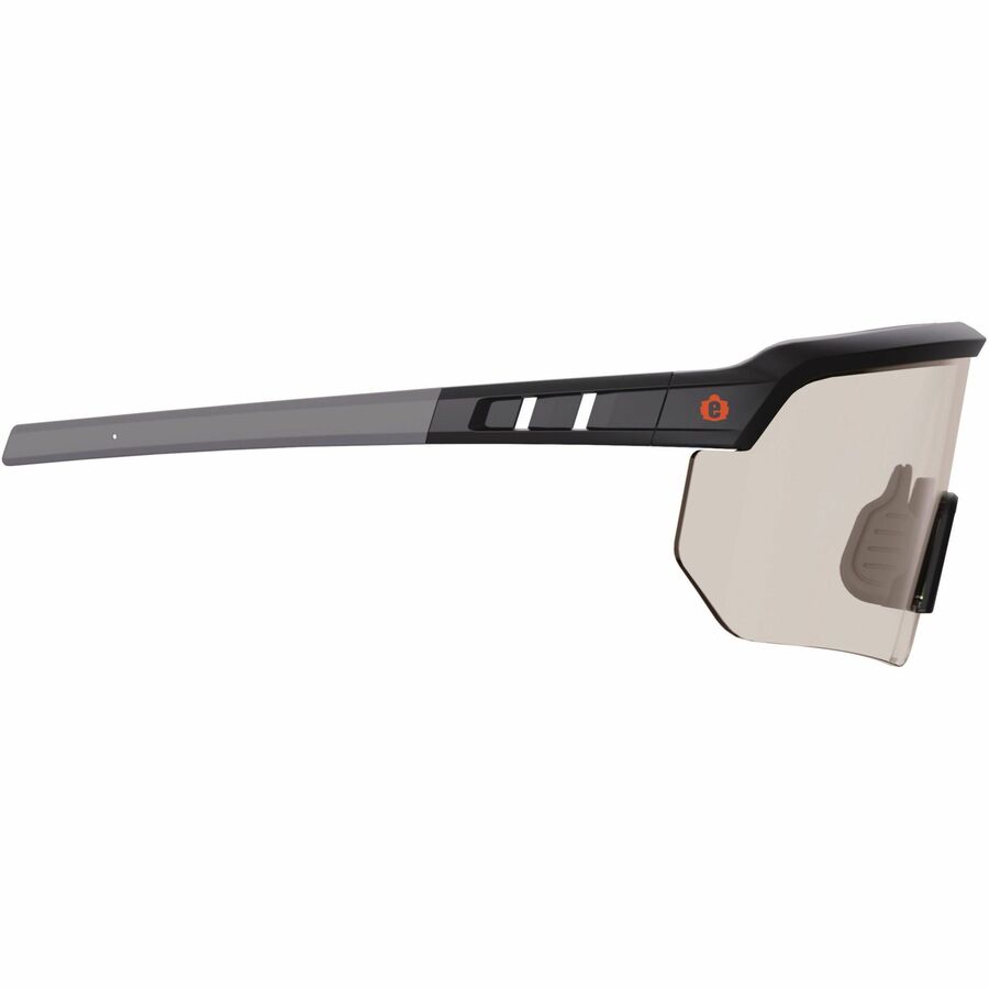 Ergodyne AEGIR Safety Glasses, Matte Black Frame, Polycarbonate Lens, Non-slip, Sweat Resistant, Lightweight, Adjustable, Impact Resistant, 1 Each