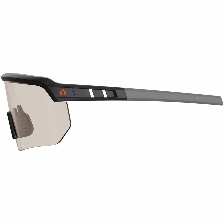 Ergodyne AEGIR Safety Glasses, Matte Black Frame, Polycarbonate Lens, Non-slip, Sweat Resistant, Lightweight, Adjustable, Impact Resistant, 1 Each