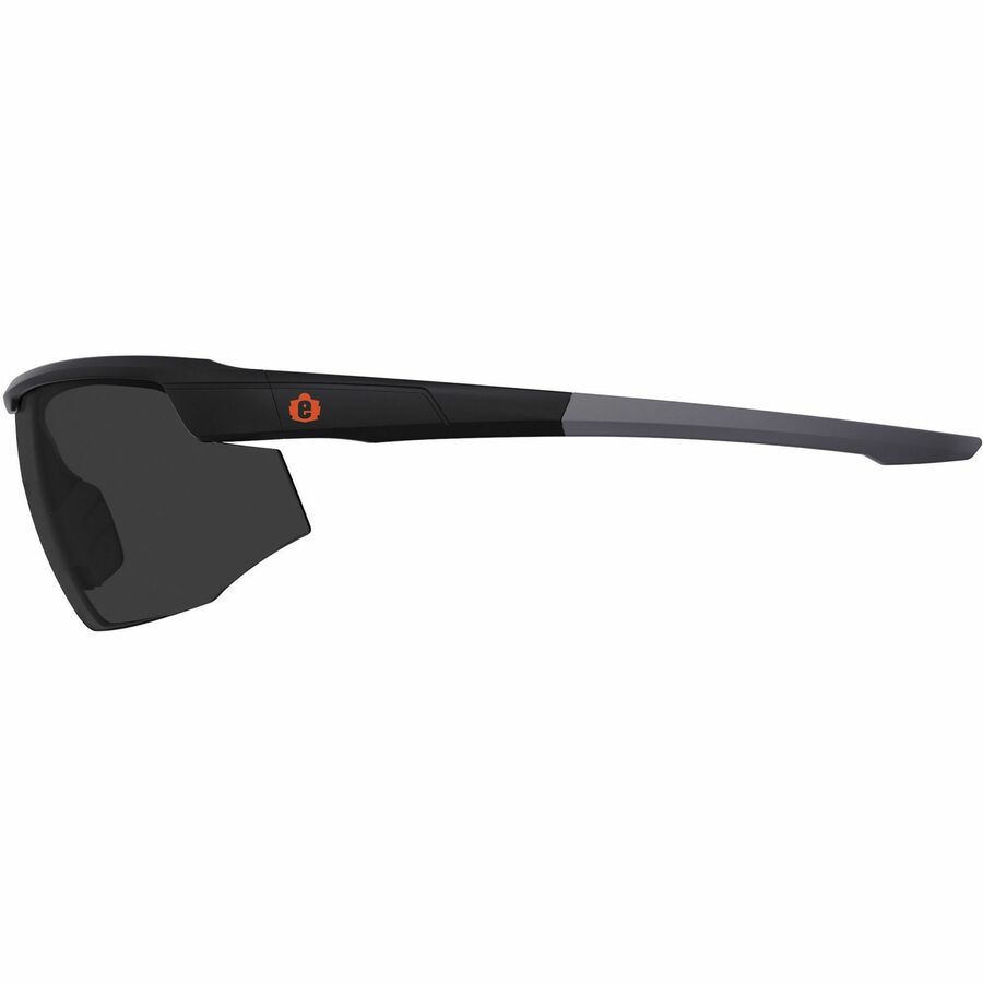 Ergodyne Skullerz SKOLL Anti-Scratch & Enhanced Anti-Fog Safety Glasses, Smoke Lens, Matte Black Frame, Lightweight, Non-slip, Impact Resistant, 1 Each