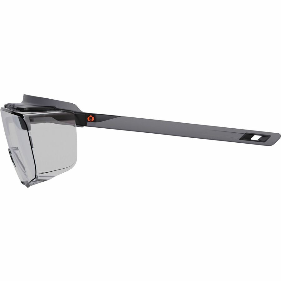 Ergodyne Skullerz OSMIN Safety Glasses, Clear Lens, Matte Black Frame, Impact Resistant, Over-the-Glasses (OTG), Non-slip, 1 Each