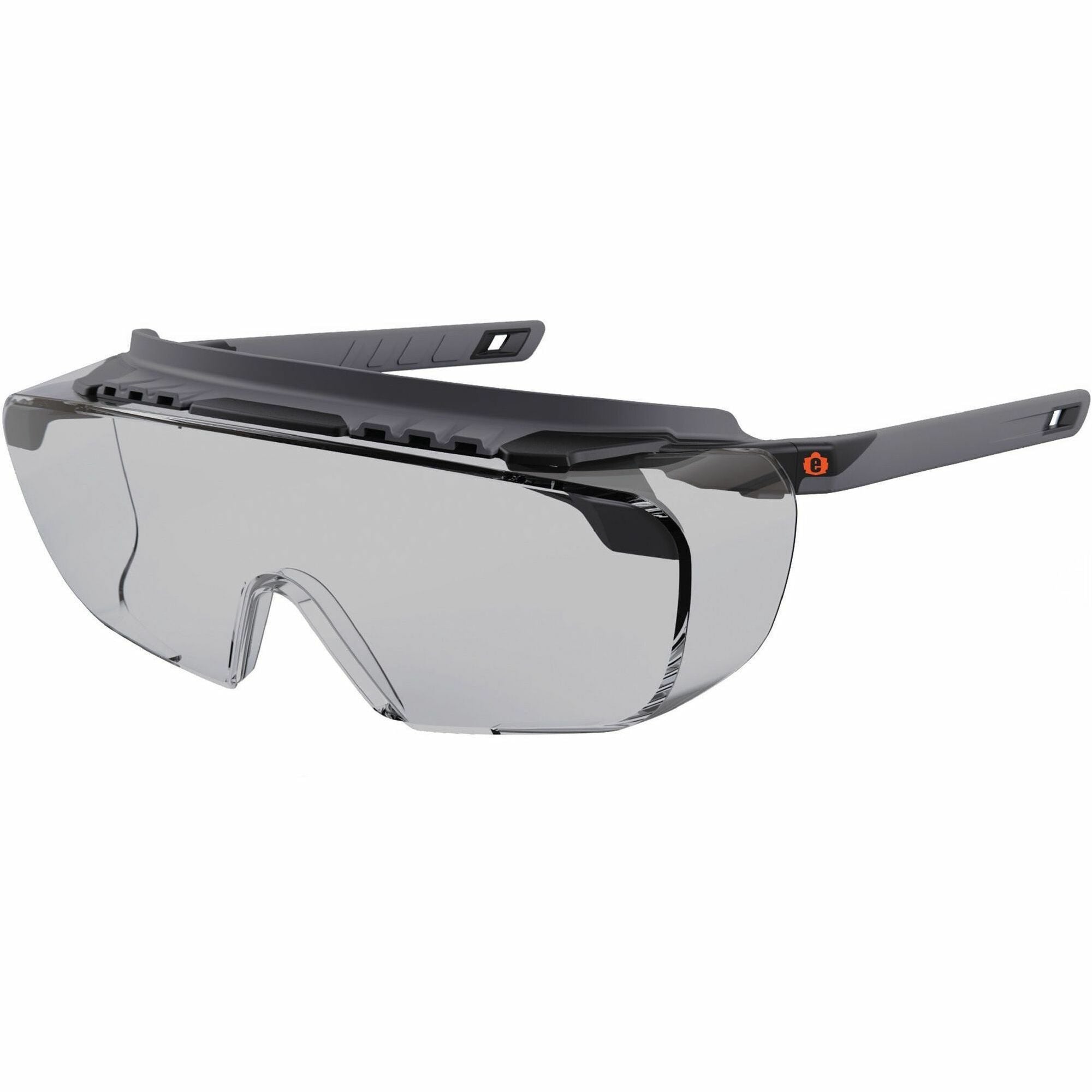 Ergodyne Skullerz OSMIN Safety Glasses, Clear Lens, Matte Black Frame, Impact Resistant, Over-the-Glasses (OTG), Non-slip, 1 Each