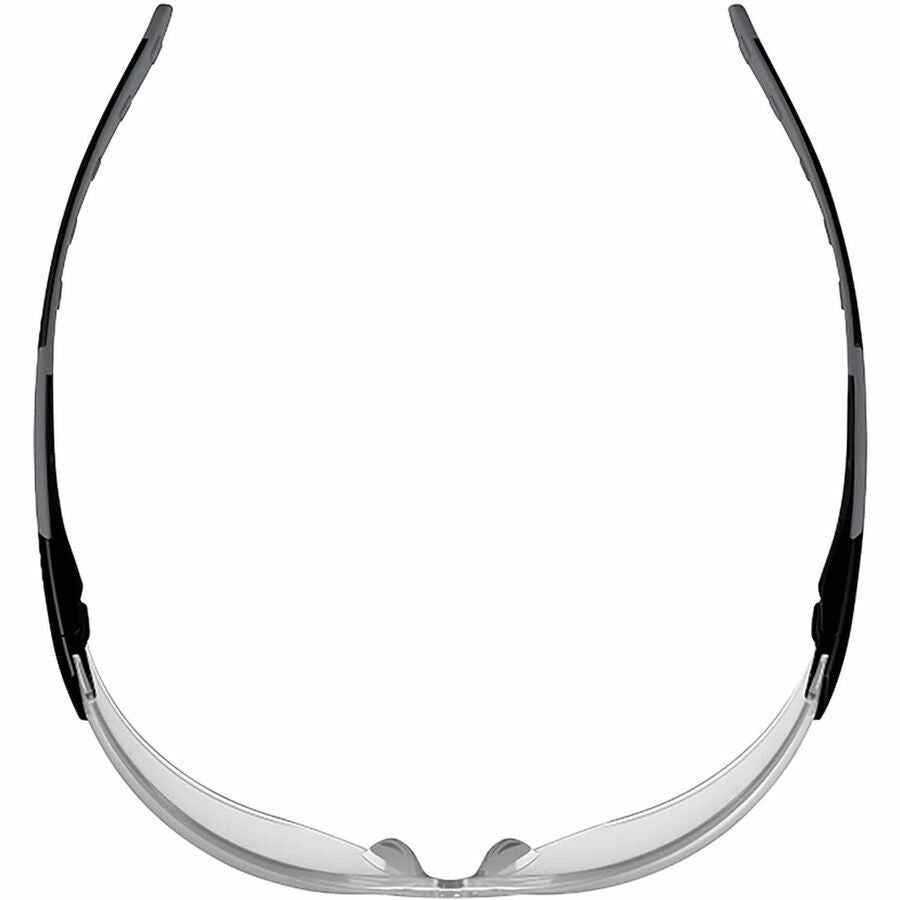 Ergodyne Skullerz SAGA Anti-Scratch & Enhanced Anti-Fog Safety Glasses, Clear Polycarbonate Lens, Matte Black Frame, Rimless, Lightweight, Non-slip, Comfortable, 1 Each