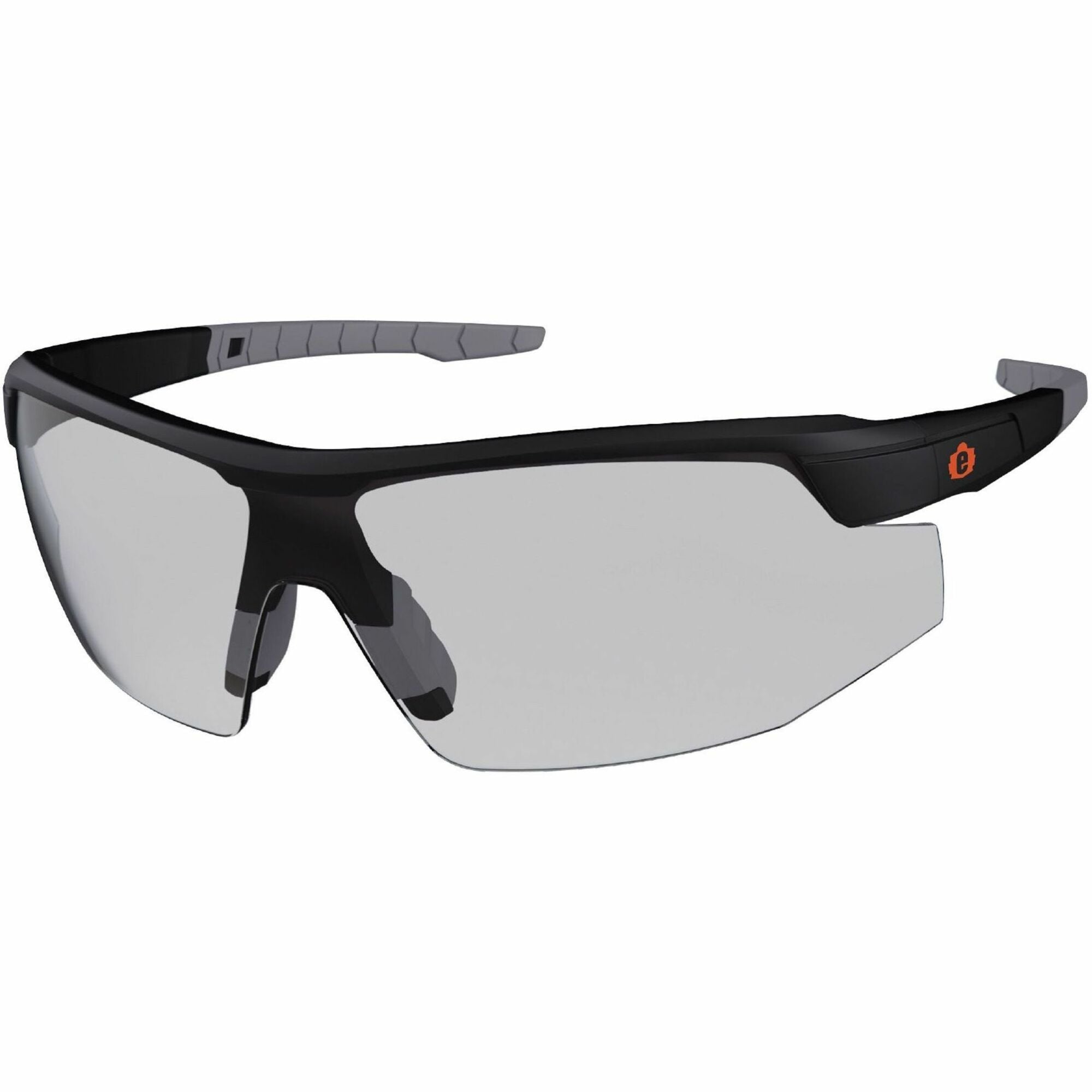 Ergodyne Skullerz SKOLL Anti-Scratch & Enhanced Anti-Fog Safety Glasses, Matte Black Frame, Polycarbonate Lenses, Lightweight, Non-slip, Impact Resistant, 1 Each