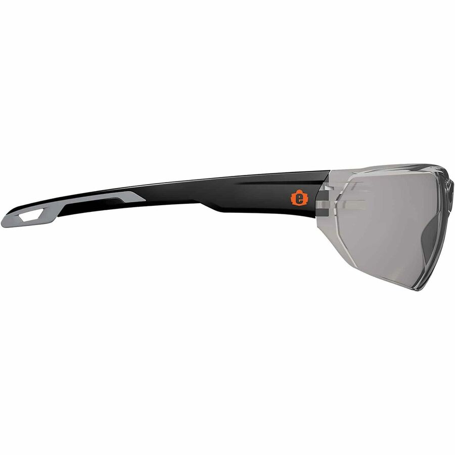 Ergodyne Skullerz VALI Anti-Scratch & Enhanced Anti-Fog Safety Glasses, Matte Black Frame, Polycarbonate Lens, Rubber Temples, Lightweight, Frameless, Wraparound Design, 1 Each