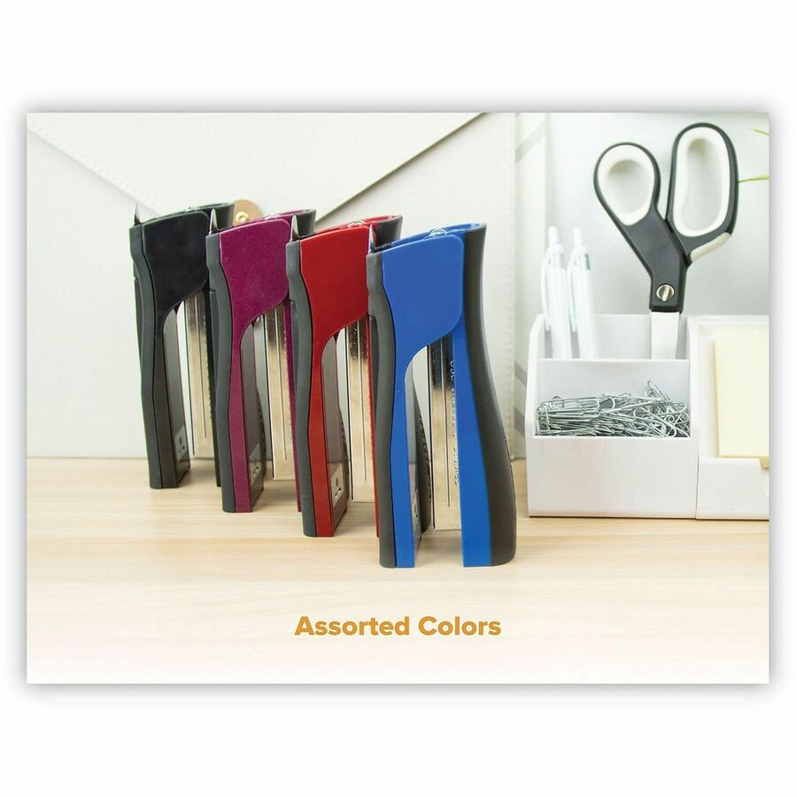 Staples Upto 20 Sheet - Holds Upto 210 Staple - Full Strip - Magenta - 1 Each