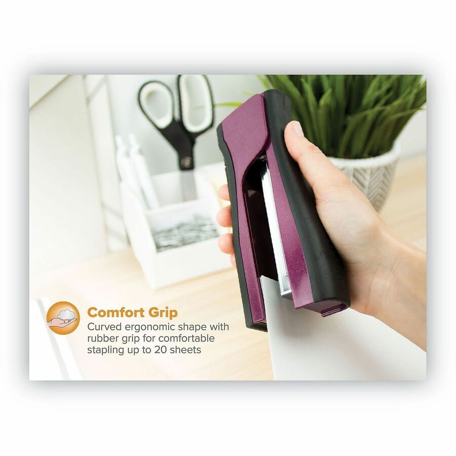 Staples Upto 20 Sheet - Holds Upto 210 Staple - Full Strip - Magenta - 1 Each