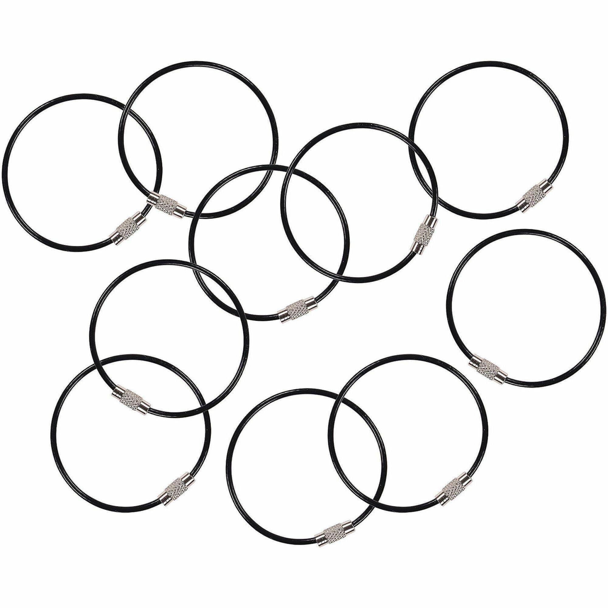 Iron, Steel - Black - Durable, Corrosion Resistant, Twist Lock - 10 / Pack