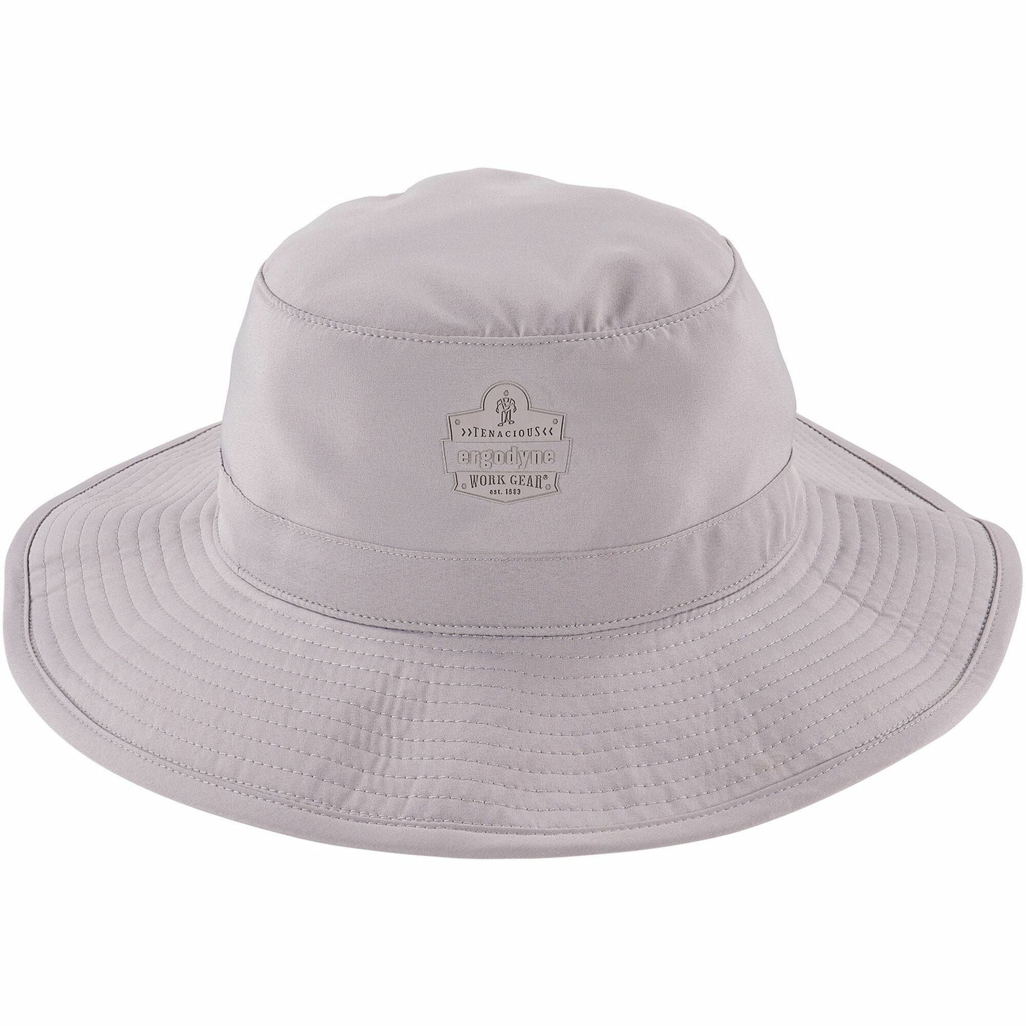 Ergodyne 8939 Cooling Bucket Hat, Polyester/Spandex, Gray, One Size Fits Most, 1 Each