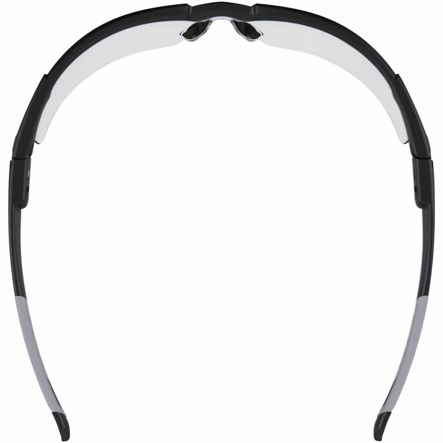Ergodyne Skullerz Dellenger Safety Glasses, Clear Lens, Matte Black Frame, Adjustable Temple, Impact Resistant, Rimless, Lightweight, Flexible, Non-slip, UV Resistant, Wraparound, Soft Half Frame, 1 Each