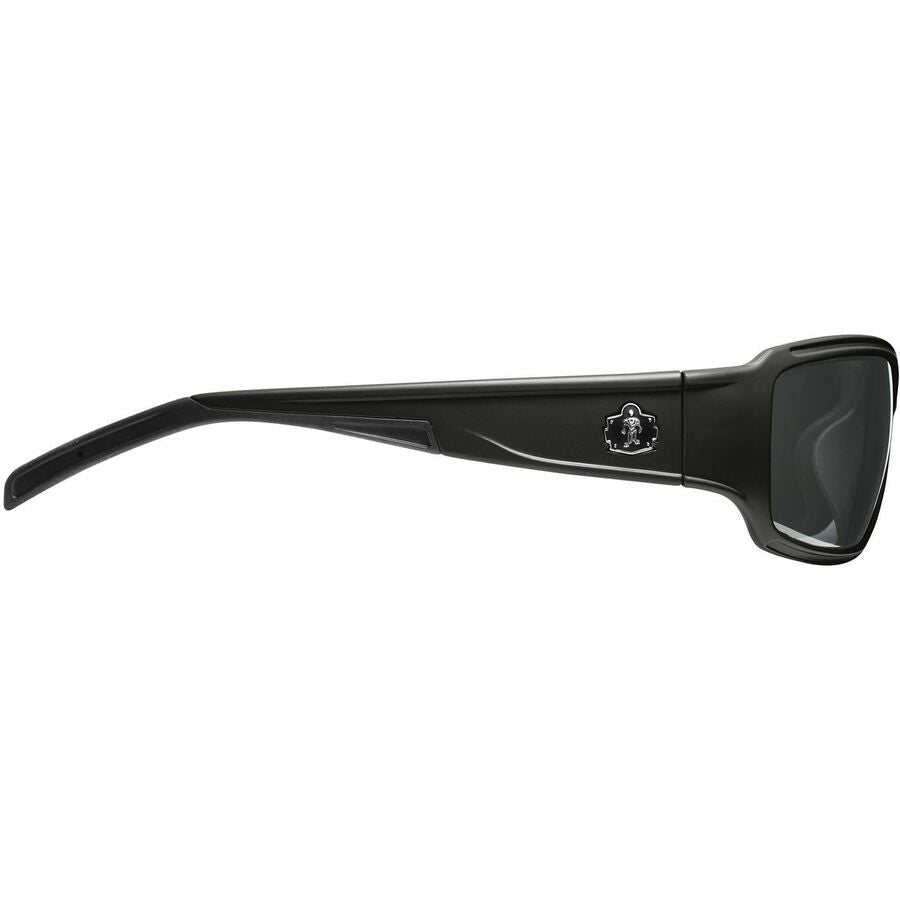 Ergodyne THOR Anti-Scratch/Anti-Fog Safety Glasses, Smoke Lens, Matte Black Frame, Flexible Durable Nylon, 1 Each