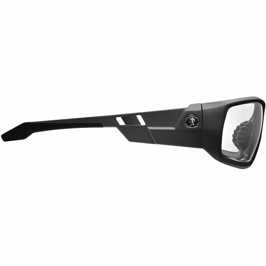 Ergodyne Odin Anti-Scratch/Anti-Fog Safety Glasses, Clear Lens, Matte Black Frame, Impact Resistant, Non-slip, Sweat Resistant, 1 Each