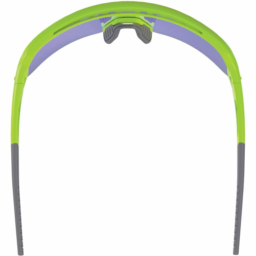 Ergodyne Aegir Enhanced Anti-Fog Safety Glasses, Blue Mirror Lens, Lime Frame, Polycarbonate/Rubber, Non-slip, Sweat Resistant, Lightweight, Impact Resistant, Adjustable Temple, 1 Each